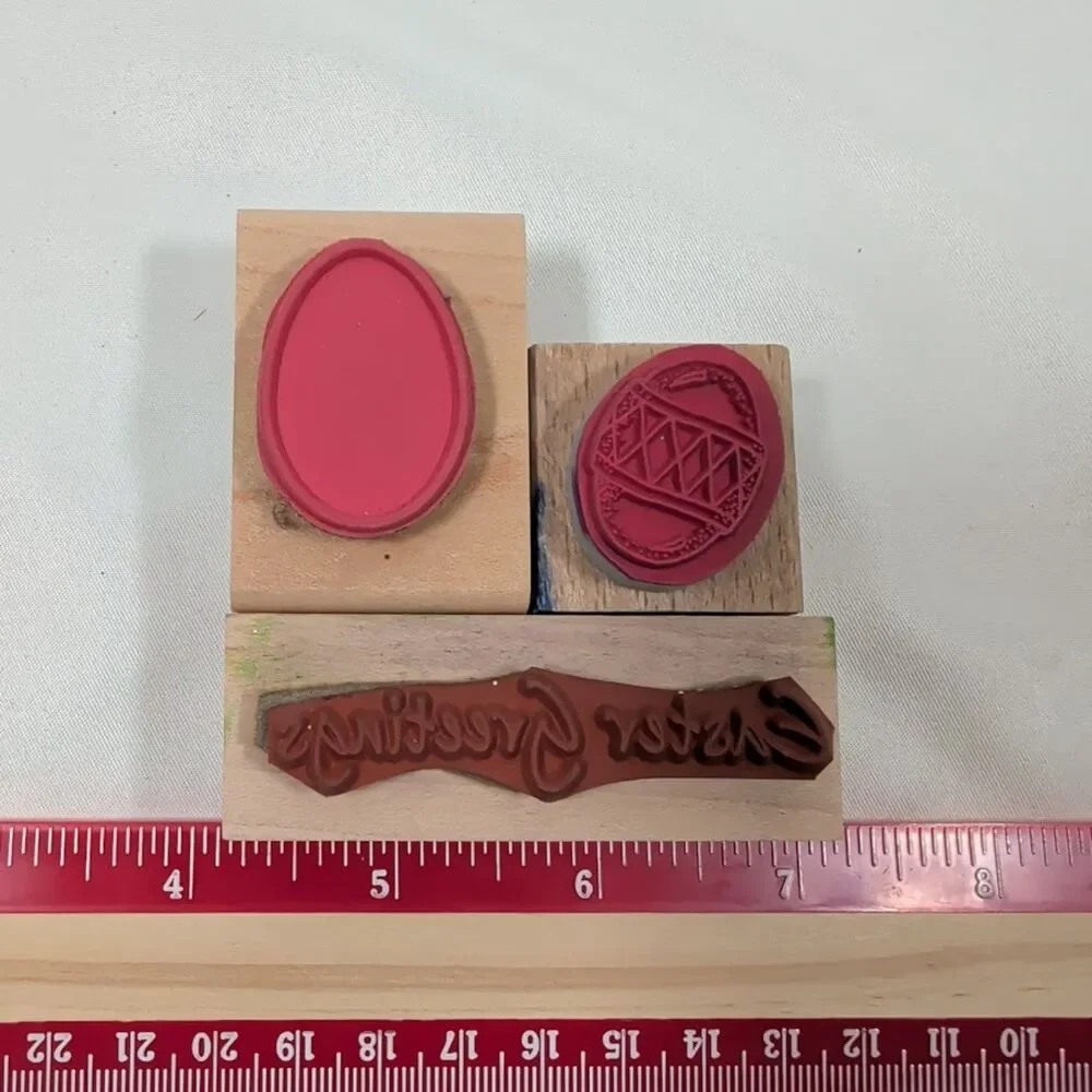 Lot #7 Easter Rubber Stamps Hero Arts Rubber Age Egg Greetings Card Making